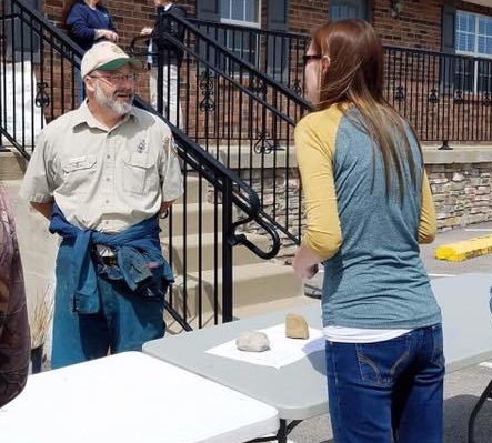 Central Region Chief Forester Robert Bean at a tree giveaway in Hart County.
