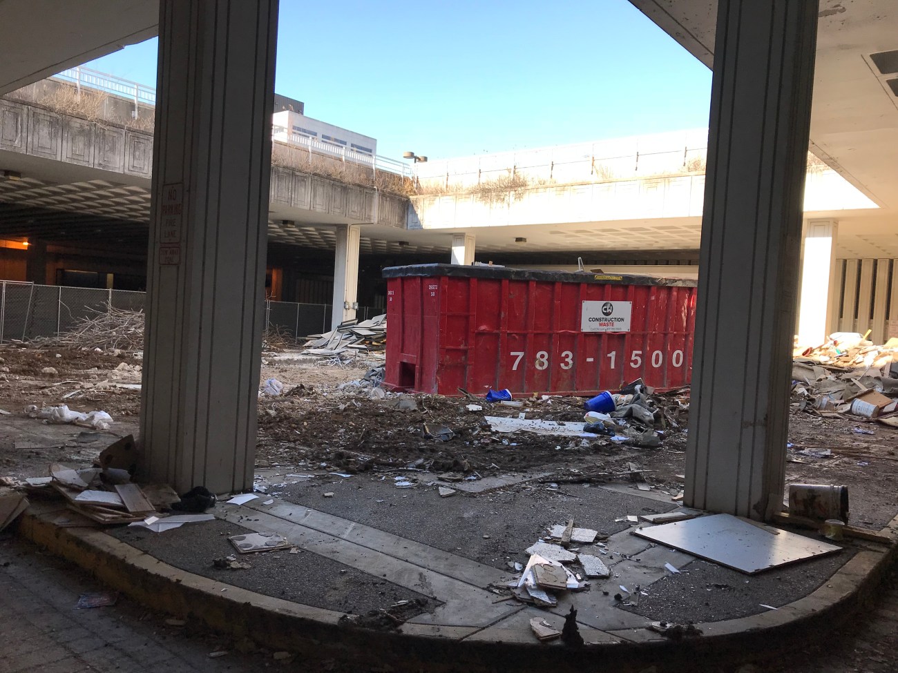 Mero Street Entrance shows the remnants of the Tower. Photo by Roberta Burnes.