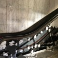 Escalators stripped of marble.
