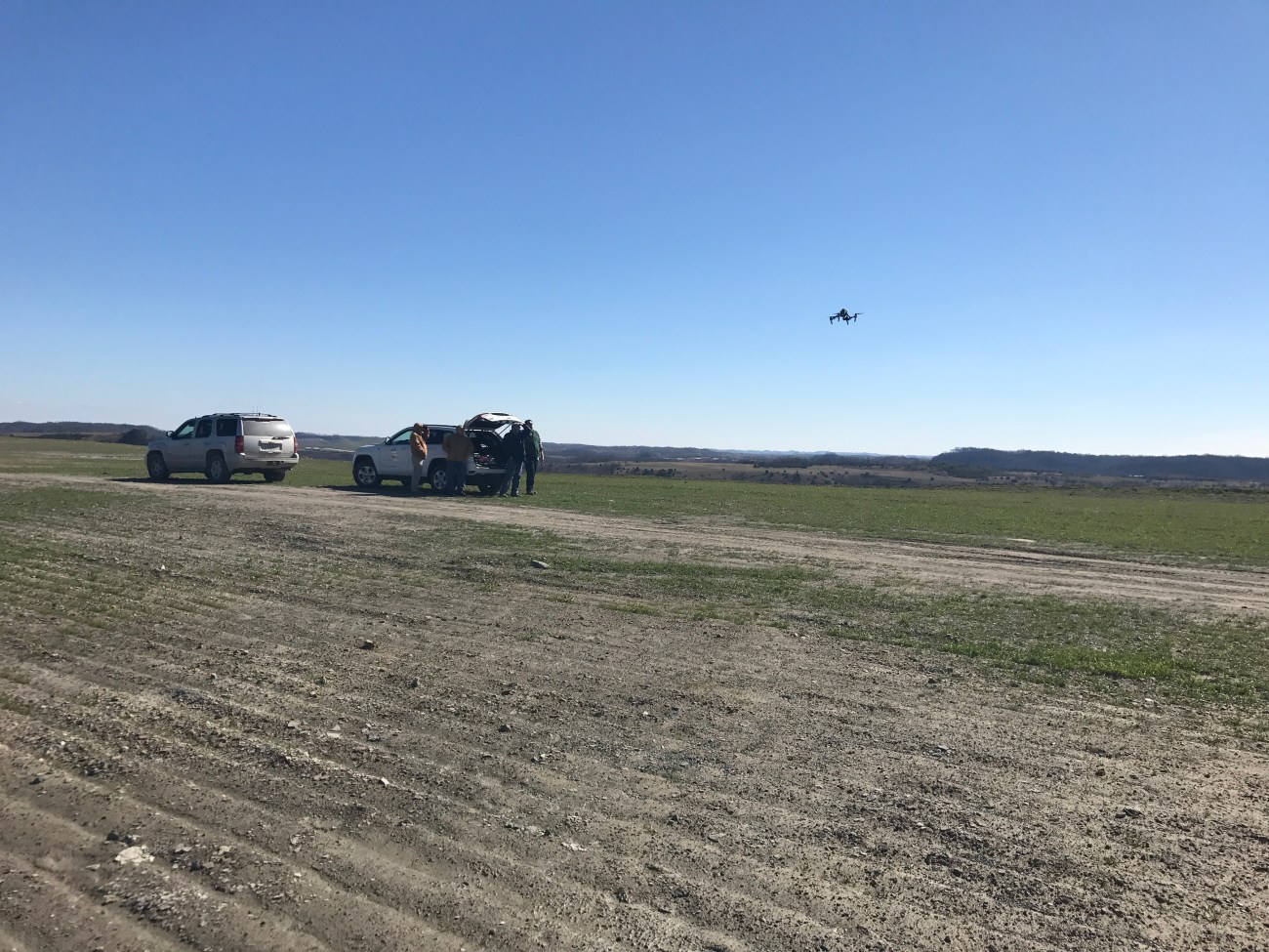 The DMRE drone is flown on a site in Eastern Ky.
