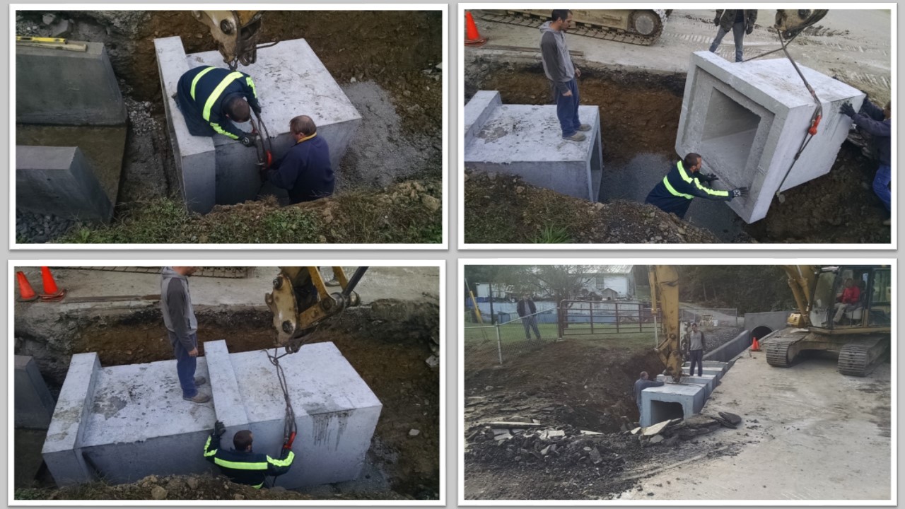 Installation of Box Culvert.